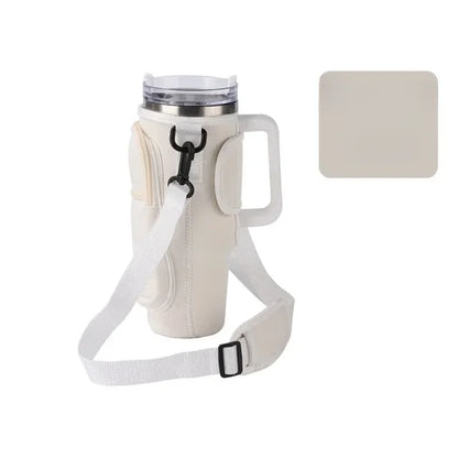 Water Bottle Bag with Handle Compatible with Stanley 40 Oz Insulated Mug Cup Holder Portable Water Bottle Bag