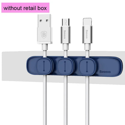 Magnetic Protector Cable Clip Desktop Tidy Cable Organizer USB Charger Cable Holder Cable Management