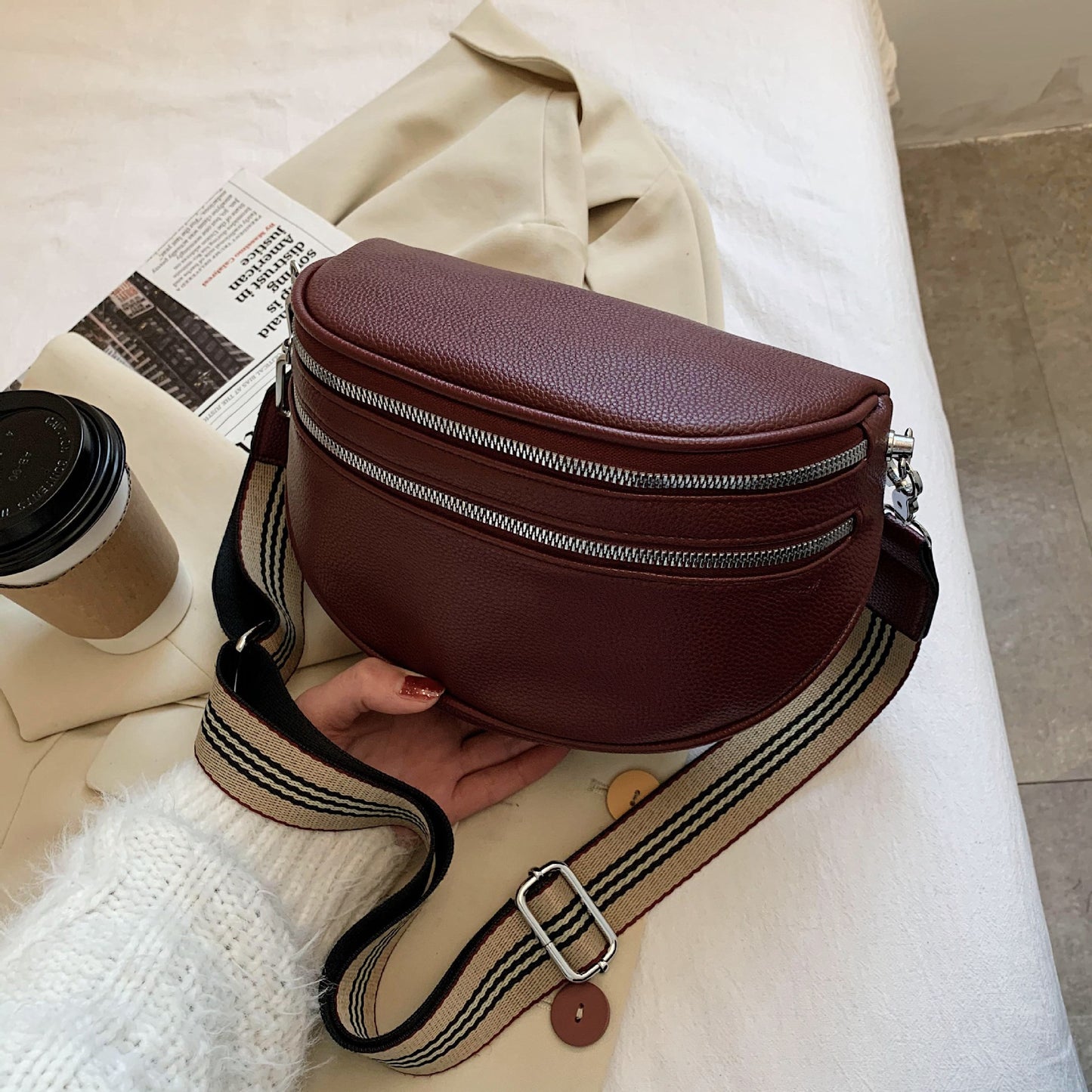Leather Lux Roomie Bum Bag