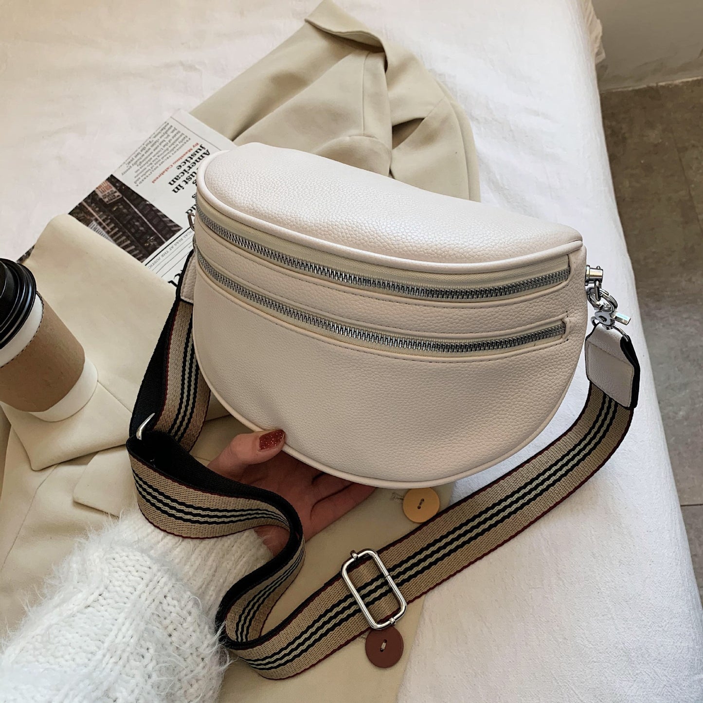 Leather Lux Roomie Bum Bag