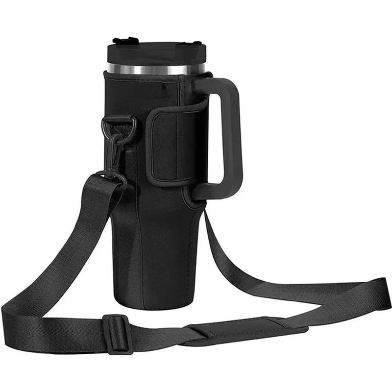 Water Bottle Bag with Handle Compatible with Stanley 40 Oz Insulated Mug Cup Holder Portable Water Bottle Bag